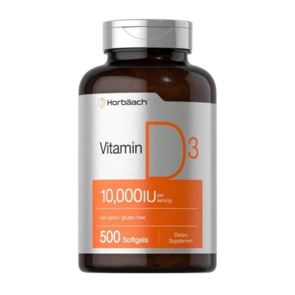 HORBAACH VITAMIN D3, 10,000IU, 500 SOFTGELS_a