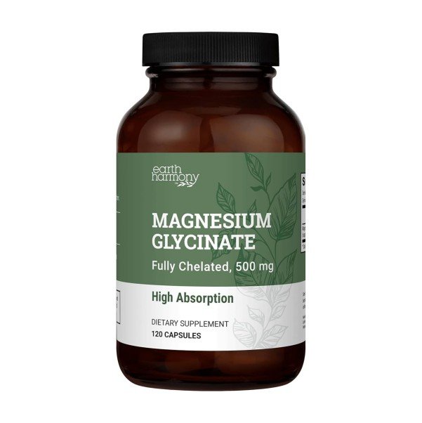 EARTH HARMONY MAGNESIUM GLYCINATE, 500MG 120 CAPSULES_a
