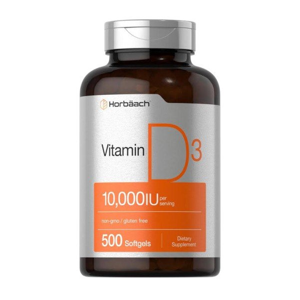 HORBAACH VITAMIN D3, 10,000IU, 500 SOFTGELS_a