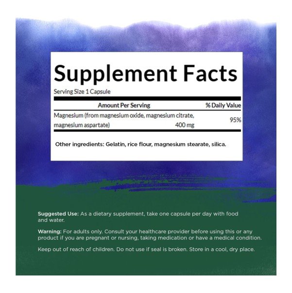 SWANSON TRIPLE MAGNESIUM COMPLEX 400MG 30 CAPS_b